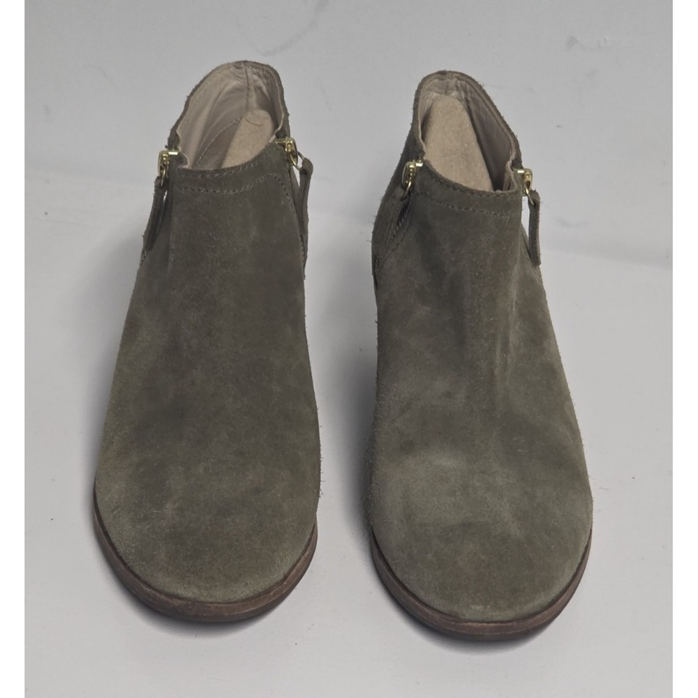 Boden Womens Size 40 Green Suede Ankle Boots Zip Flat Casual Shoes EU 40 US 9